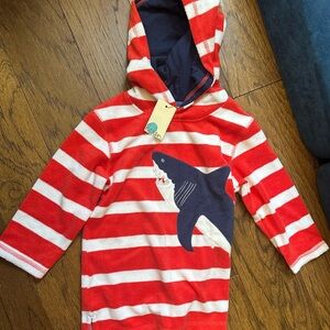 Mini Boden Shark Swim Cover up 3/4
